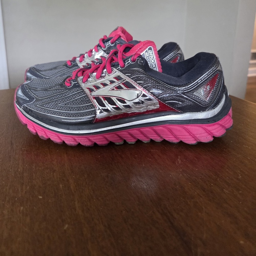 Brooks Glycerin 14 Women's 7.5 B Pink And Grey Sneakers Kicks Running Shoes